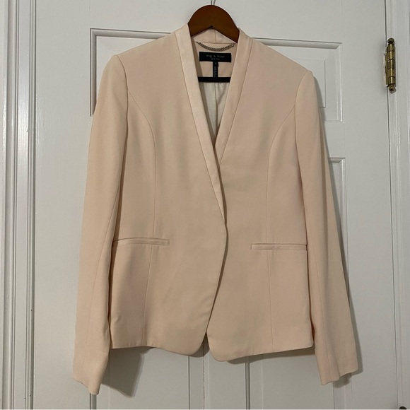 Rag & Bone Soft Pink Bowman Blazer Size 2 - Picture 1 of 5